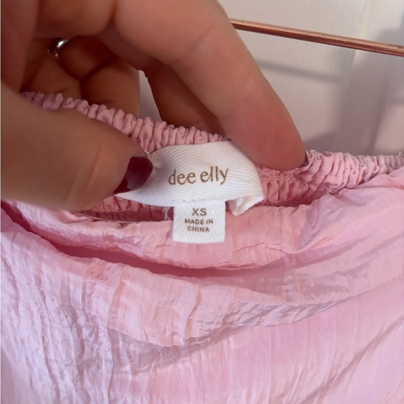 Chic Strapless Pink Tiered Midi Dress - Picture 4 of 5